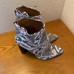 Faux Snakeskin booties